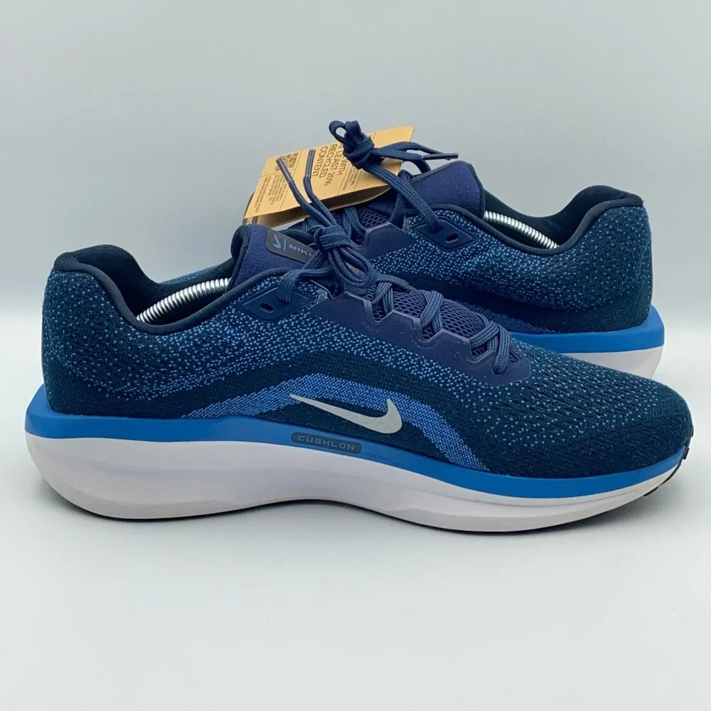 Nike Air Winflo 11 Running Shoes Midnight Navy Blue Men's Size 12 FJ9509-400